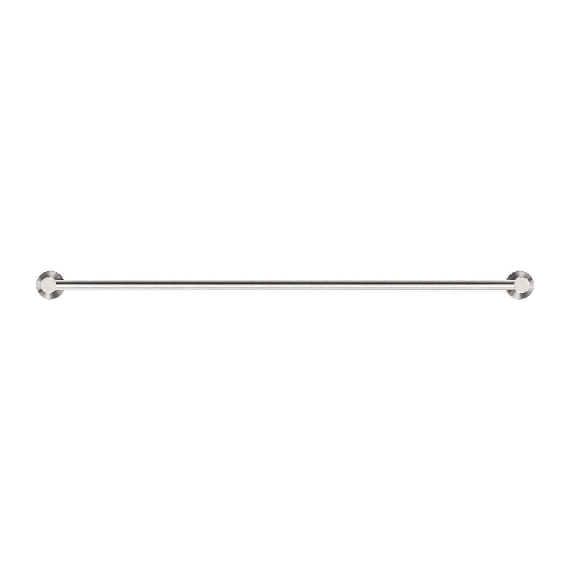 NERO MECCA SINGLE TOWEL RAIL 800MM BRUSHED NICKEL - Ideal Bathroom CentreNR1930BN