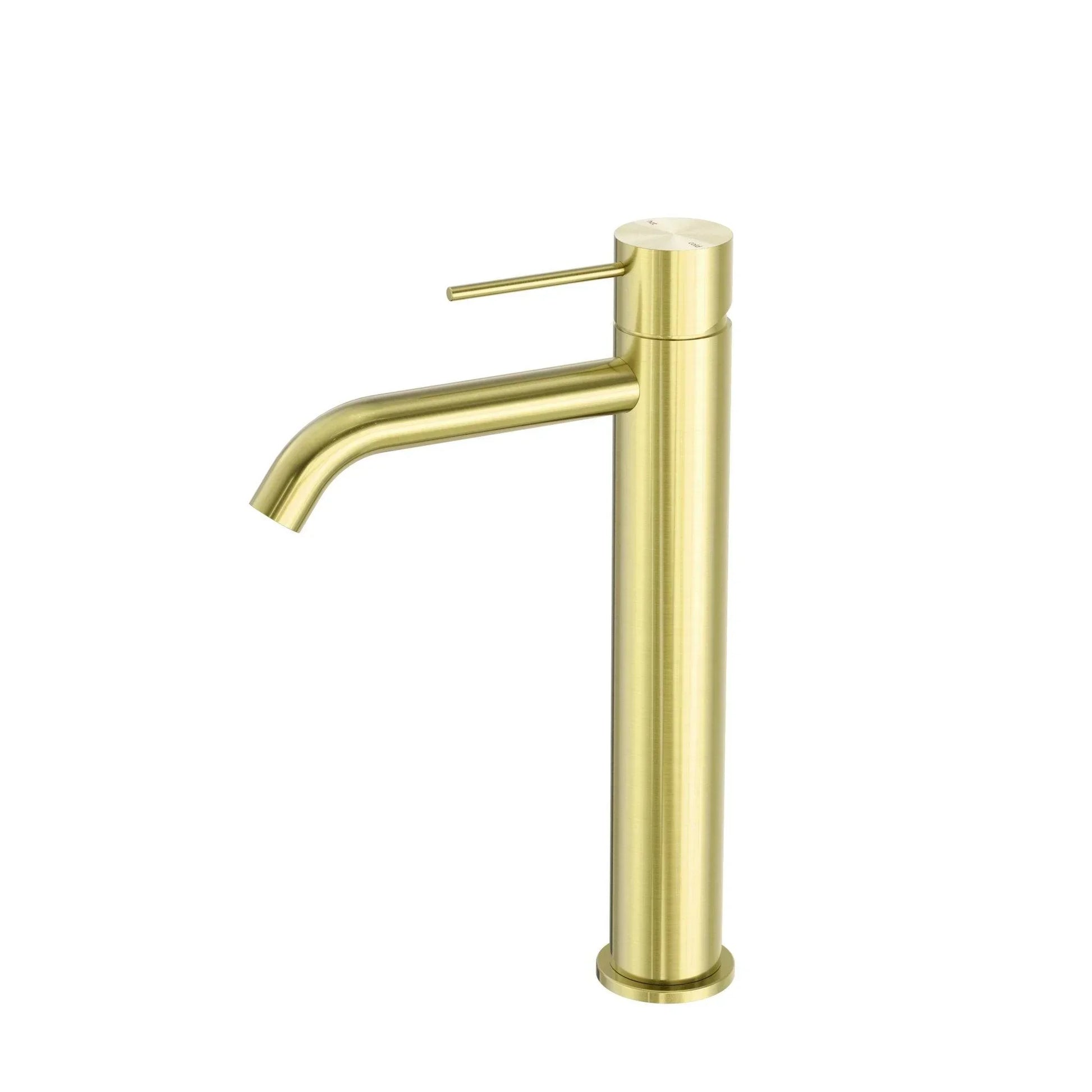 NERO MECCA TALL BASIN MIXER BRUSHED GOLD - Ideal Bathroom CentreNR221901aBG