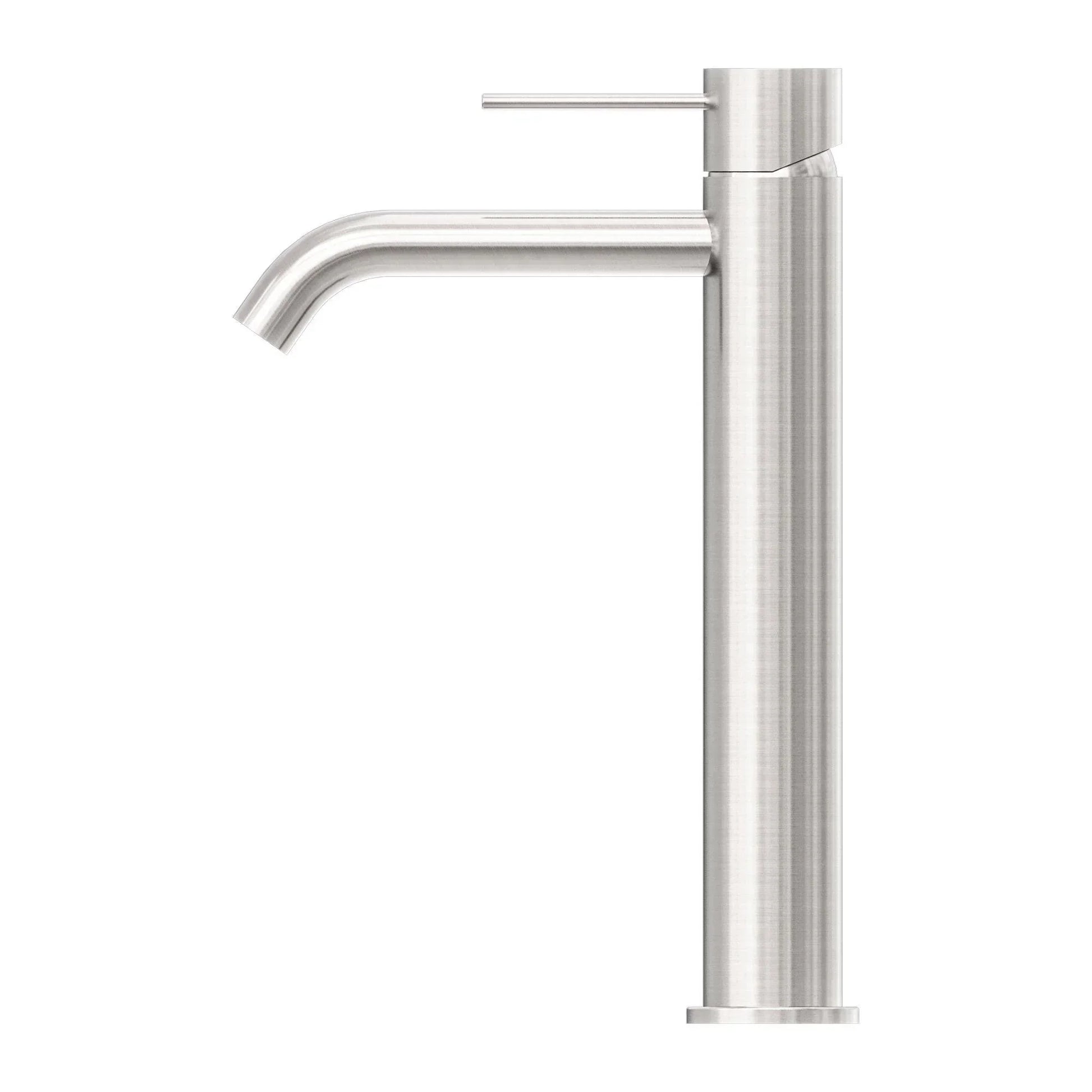 NERO MECCA TALL BASIN MIXER BRUSHED NICKEL - Ideal Bathroom CentreNR221901aBN