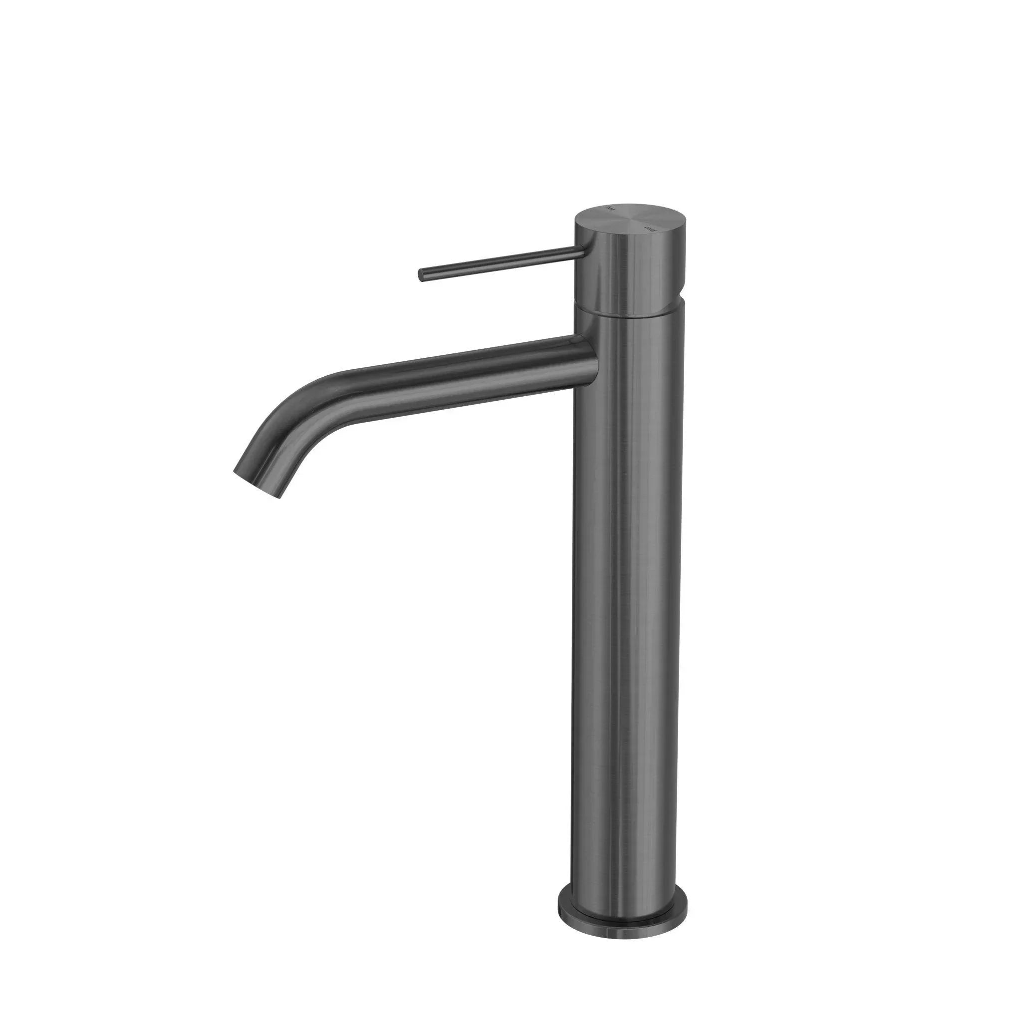 NERO MECCA TALL BASIN MIXER GUN METAL - Ideal Bathroom CentreNR221901aGM