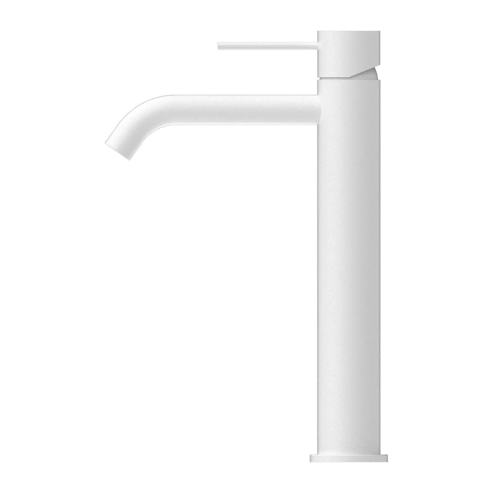 NERO MECCA TALL BASIN MIXER MATTE WHITE - Ideal Bathroom CentreNR221901aMW
