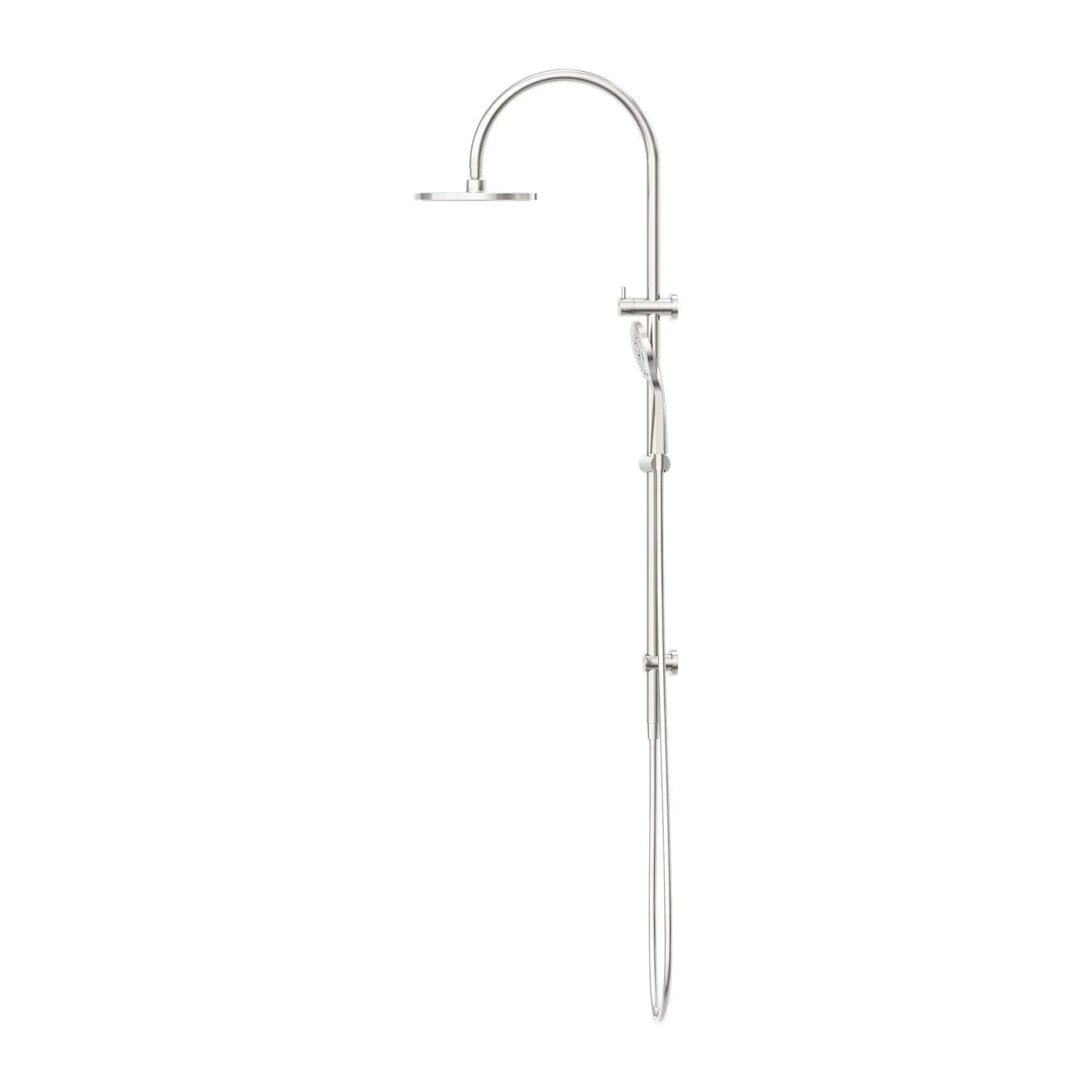 NERO MECCA TWIN SHOWER WITH AIR SHOWER BRUSHED NICKEL - Ideal Bathroom CentreNR221905bBN