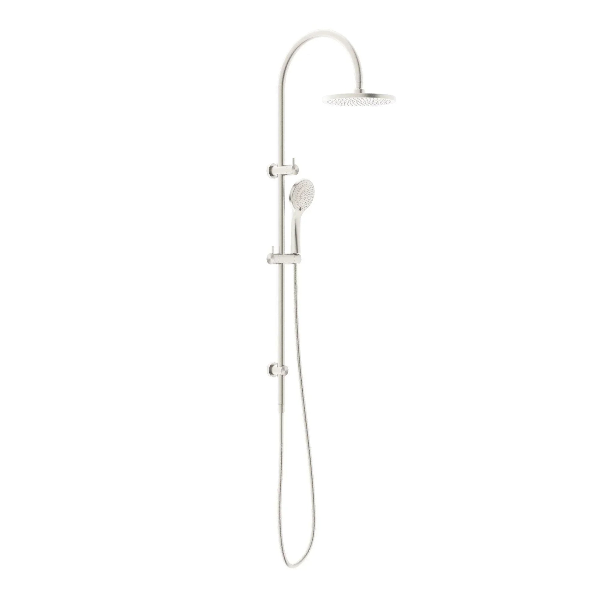 NERO MECCA TWIN SHOWER WITH AIR SHOWER BRUSHED NICKEL - Ideal Bathroom CentreNR221905bBN