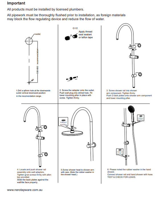 NERO MECCA TWIN SHOWER WITH AIR SHOWER CHROME - Ideal Bathroom CentreNR221905bCH