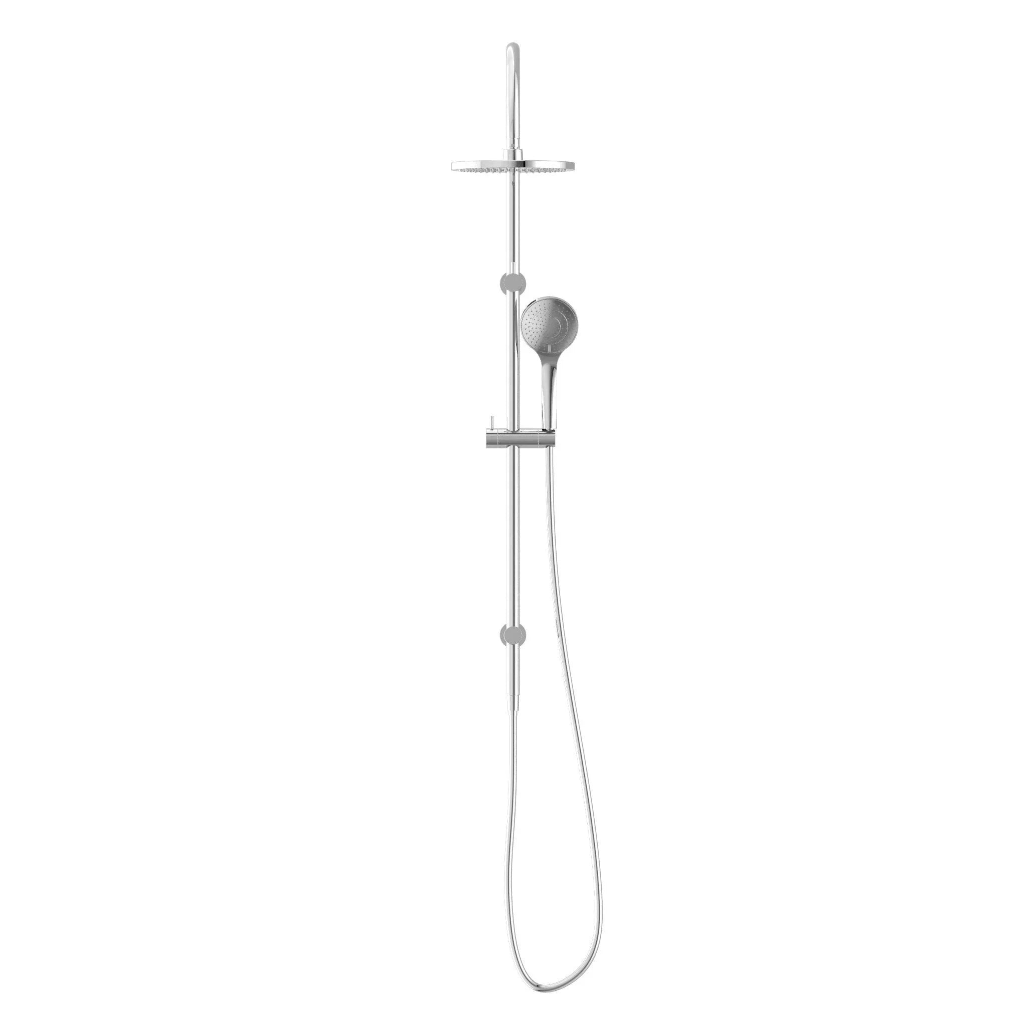 NERO MECCA TWIN SHOWER WITH AIR SHOWER CHROME - Ideal Bathroom CentreNR221905bCH