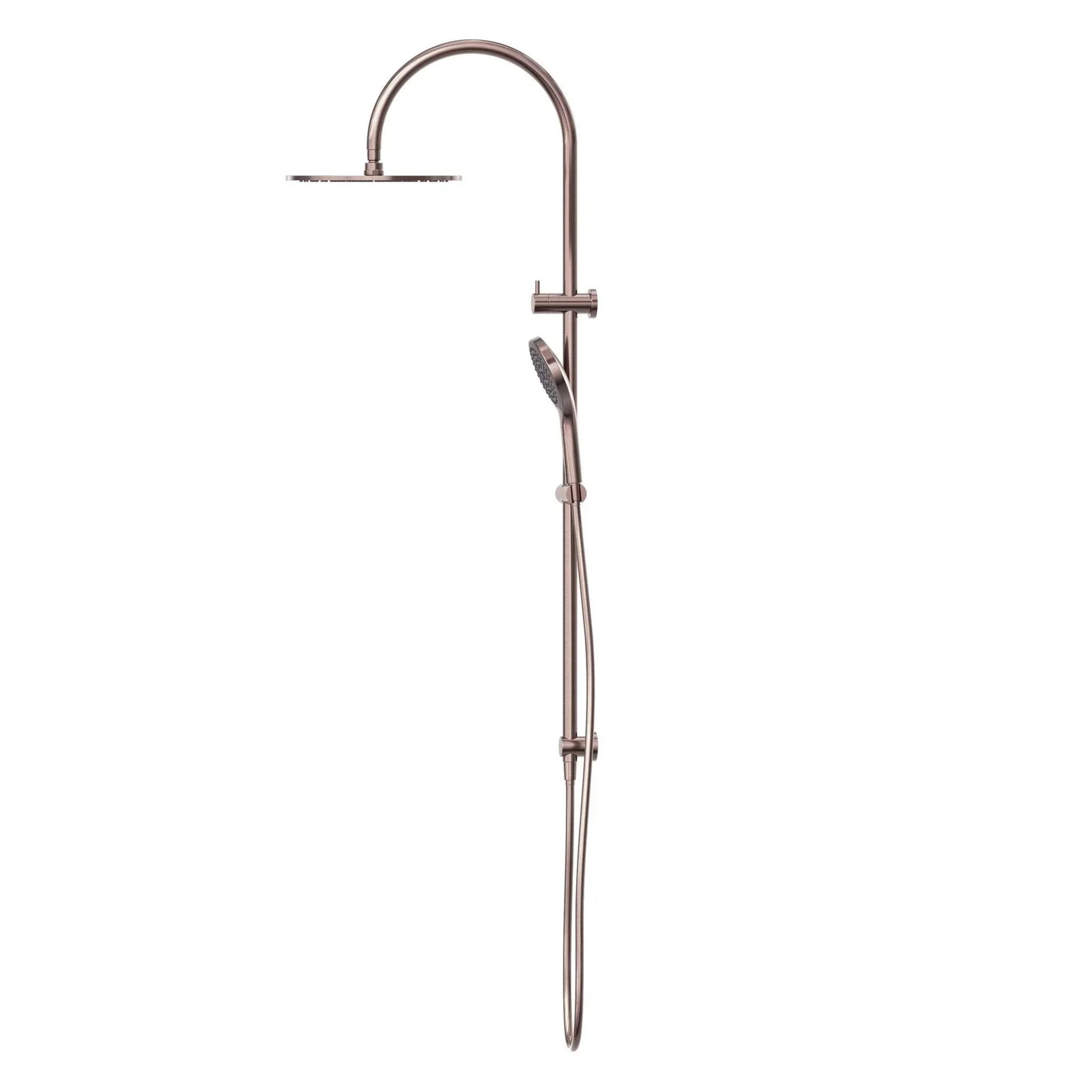 NERO MECCA TWIN SHOWER WITH AIR SHOWER II BRUSHED BRONZE - Ideal Bathroom CentreNR221905HBZ