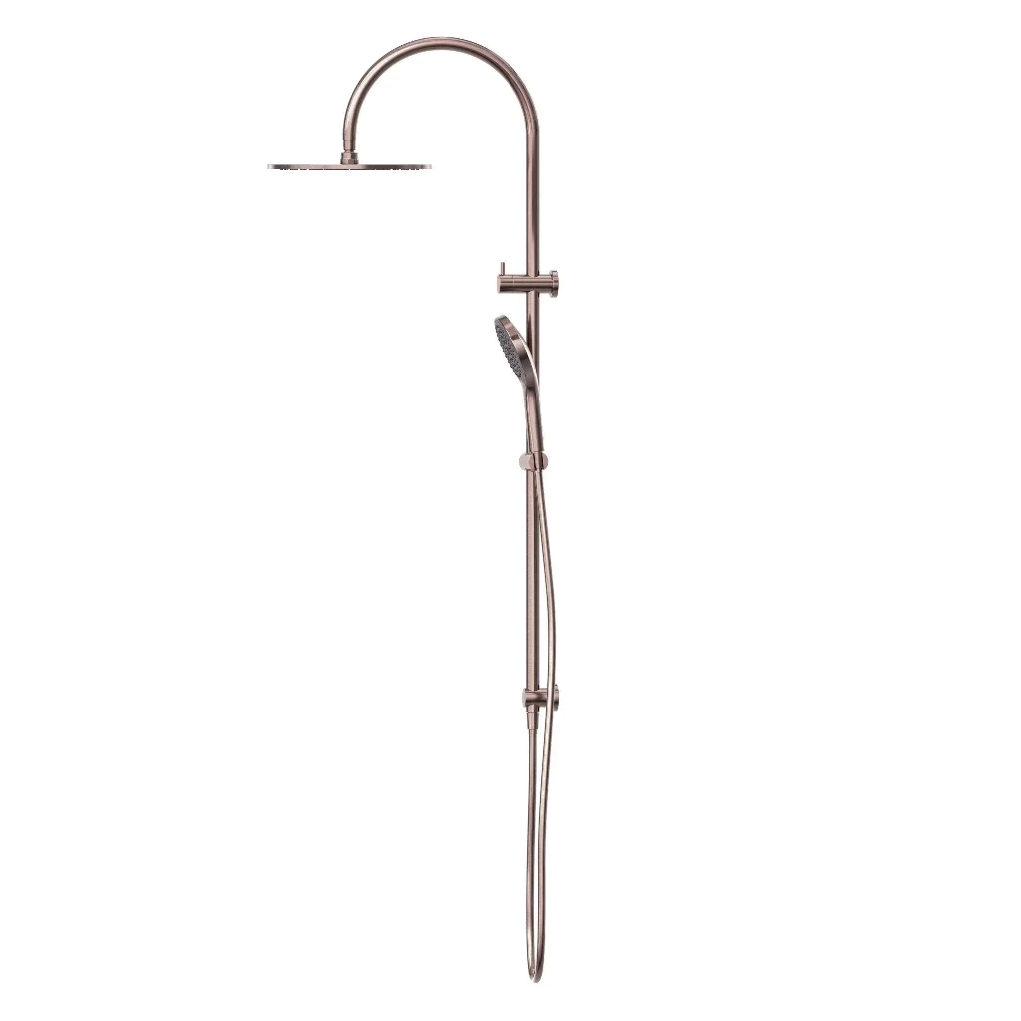 NERO MECCA TWIN SHOWER WITH AIR SHOWER II BRUSHED BRONZE - Ideal Bathroom CentreNR221905HBZ