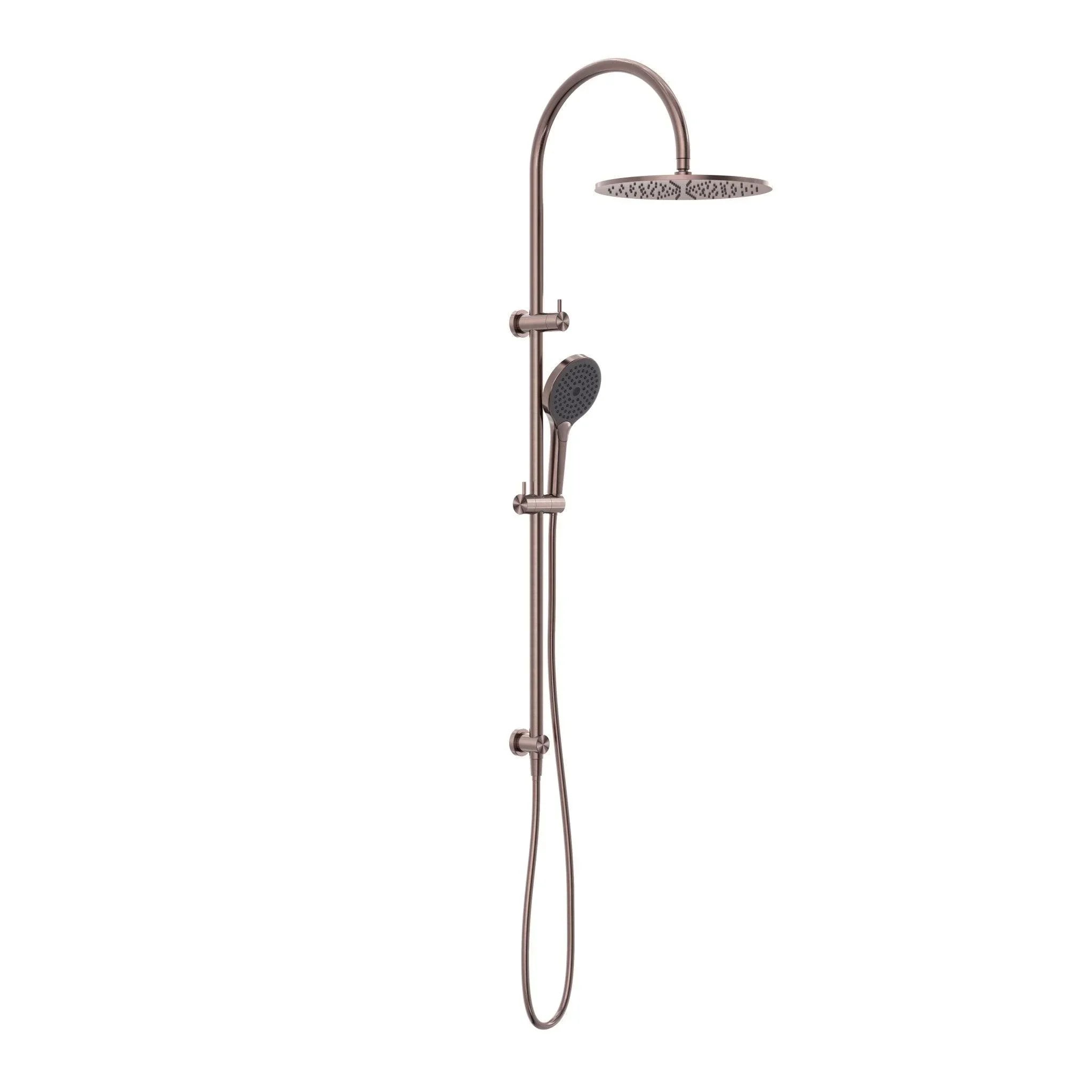 NERO MECCA TWIN SHOWER WITH AIR SHOWER II BRUSHED BRONZE - Ideal Bathroom CentreNR221905HBZ