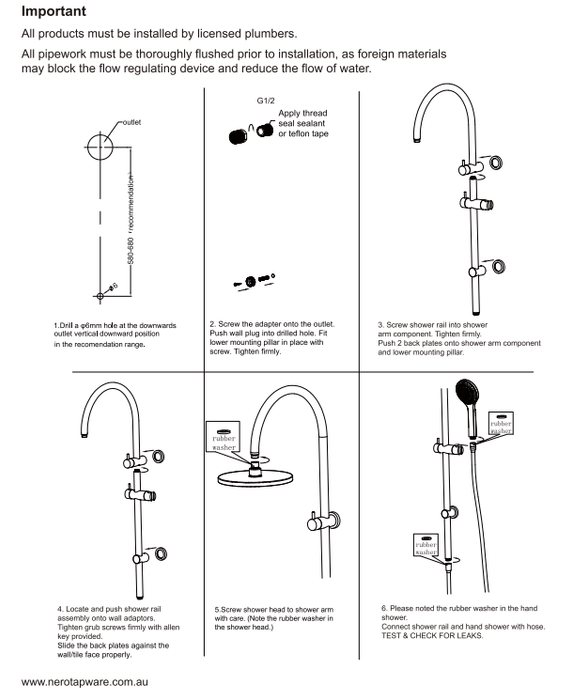 NERO MECCA TWIN SHOWER WITH AIR SHOWER II BRUSHED BRONZE - Ideal Bathroom CentreNR221905HBZ