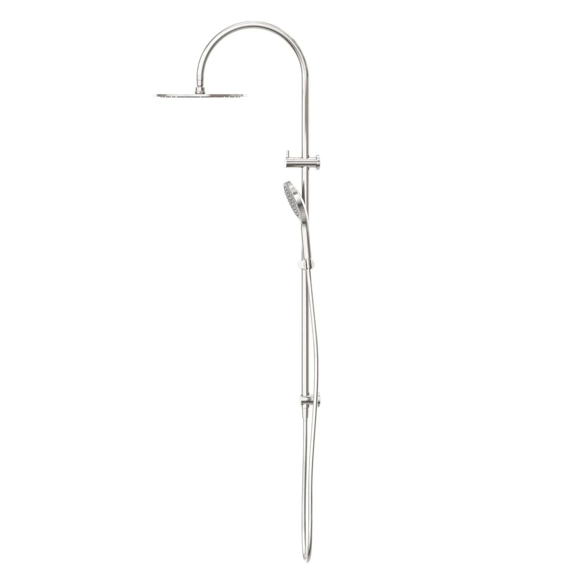 NERO MECCA TWIN SHOWER WITH AIR SHOWER II BRUSHED NICKEL - Ideal Bathroom CentreNR221905HBN