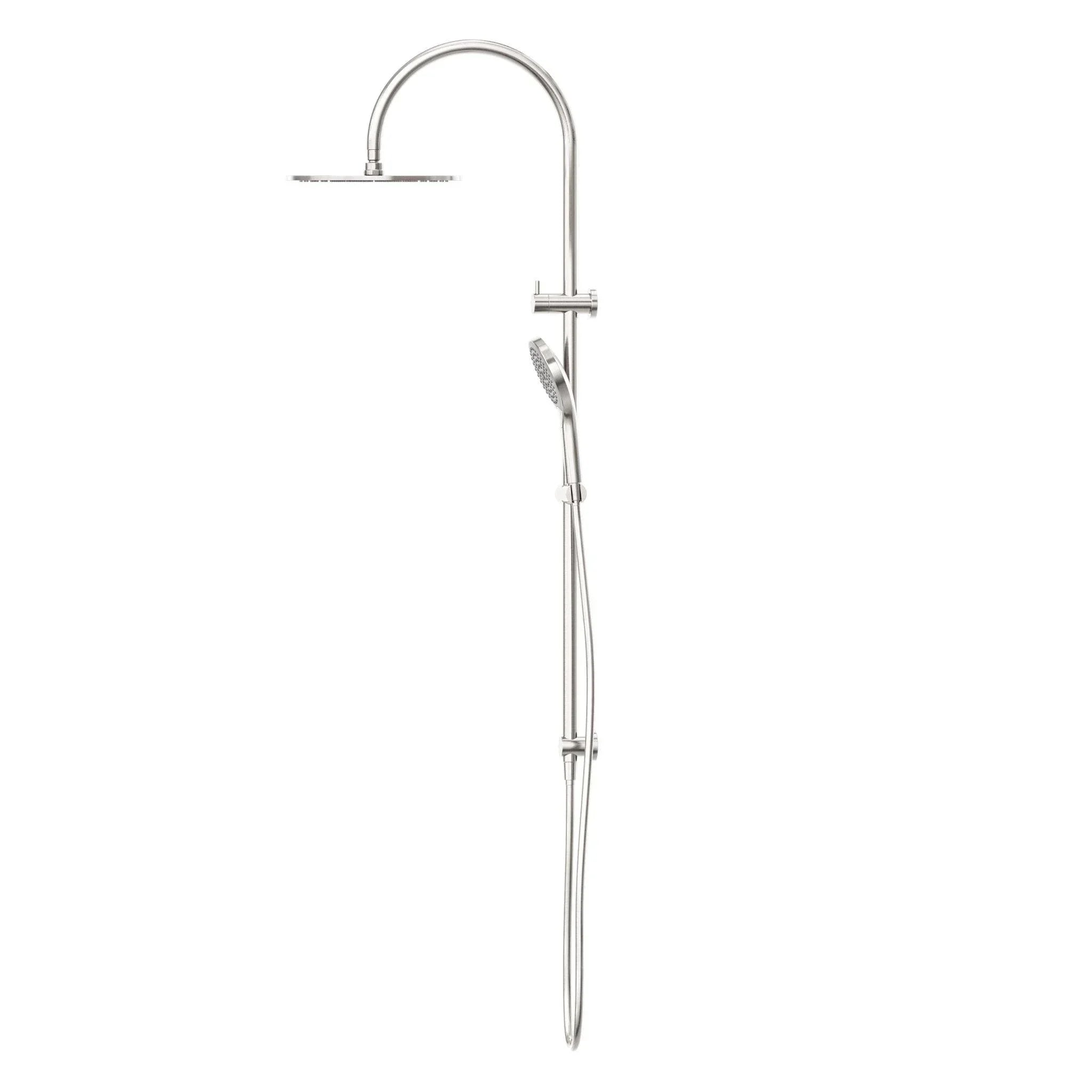 NERO MECCA TWIN SHOWER WITH AIR SHOWER II BRUSHED NICKEL - Ideal Bathroom CentreNR221905HBN