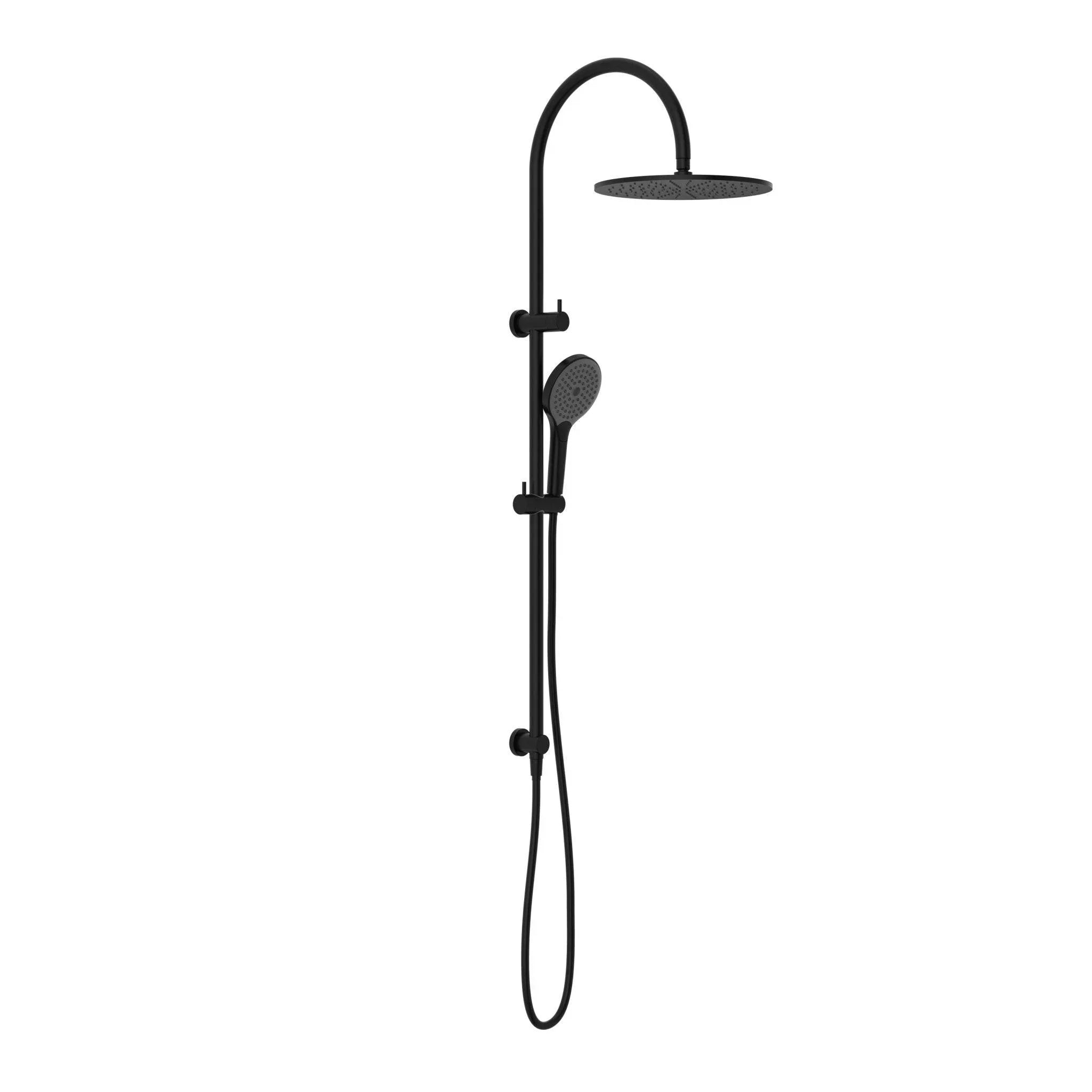 NERO MECCA TWIN SHOWER WITH AIR SHOWER II MATTE BLACK - Ideal Bathroom CentreNR221905HMB