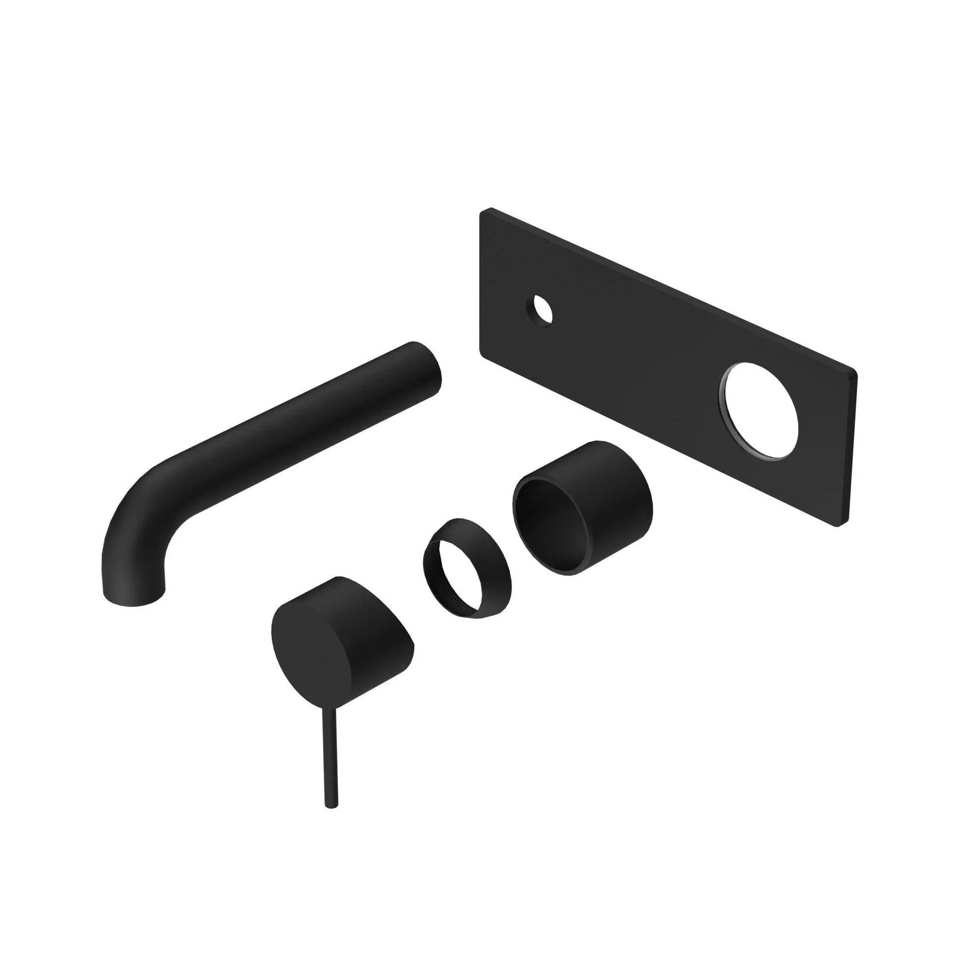 NERO MECCA WALL BASIN/BATH MIXER 160MM TRIM KITS ONLY MATTE BLACK - Ideal Bathroom CentreNR221910A160TMB