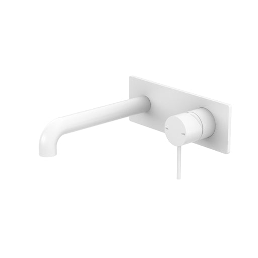 NERO MECCA WALL BASIN/BATH MIXER 185MM MATTE WHITE - Ideal Bathroom CentreNR221910A185MW