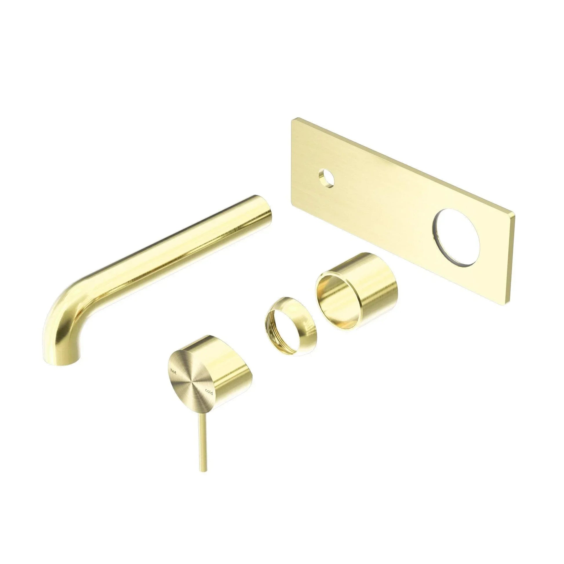 NERO MECCA WALL BASIN/BATH MIXER 230MM TRIM KITS ONLY BRUSHED GOLD - Ideal Bathroom CentreNR221910A230TBG