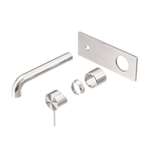 NERO MECCA WALL BASIN/BATH MIXER 230MM TRIM KITS ONLY BRUSHED NICKEL - Ideal Bathroom CentreNR221910A230TBN