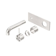 NERO MECCA WALL BASIN/BATH MIXER HANDLE UP 120MM TRIM KITS ONLY BRUSHED NICKEL - Ideal Bathroom CentreNR221910B120TBN