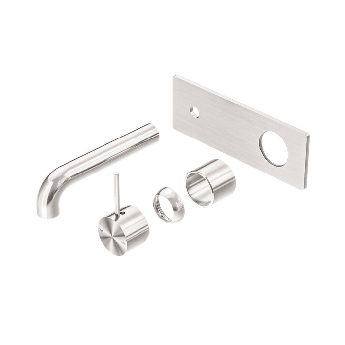 NERO MECCA WALL BASIN/BATH MIXER HANDLE UP 120MM TRIM KITS ONLY BRUSHED NICKEL - Ideal Bathroom CentreNR221910B120TBN