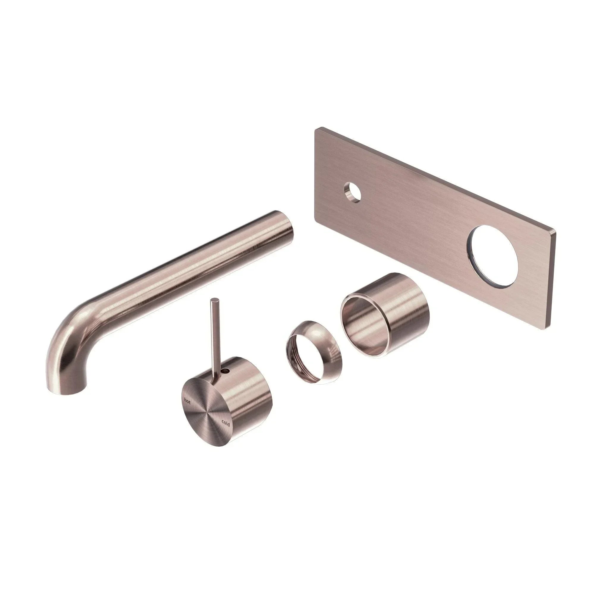 NERO MECCA WALL BASIN/BATH MIXER HANDLE UP 185MM TRIM KITS ONLY BRUSHED BRONZE - Ideal Bathroom CentreNR221910B185TBZ