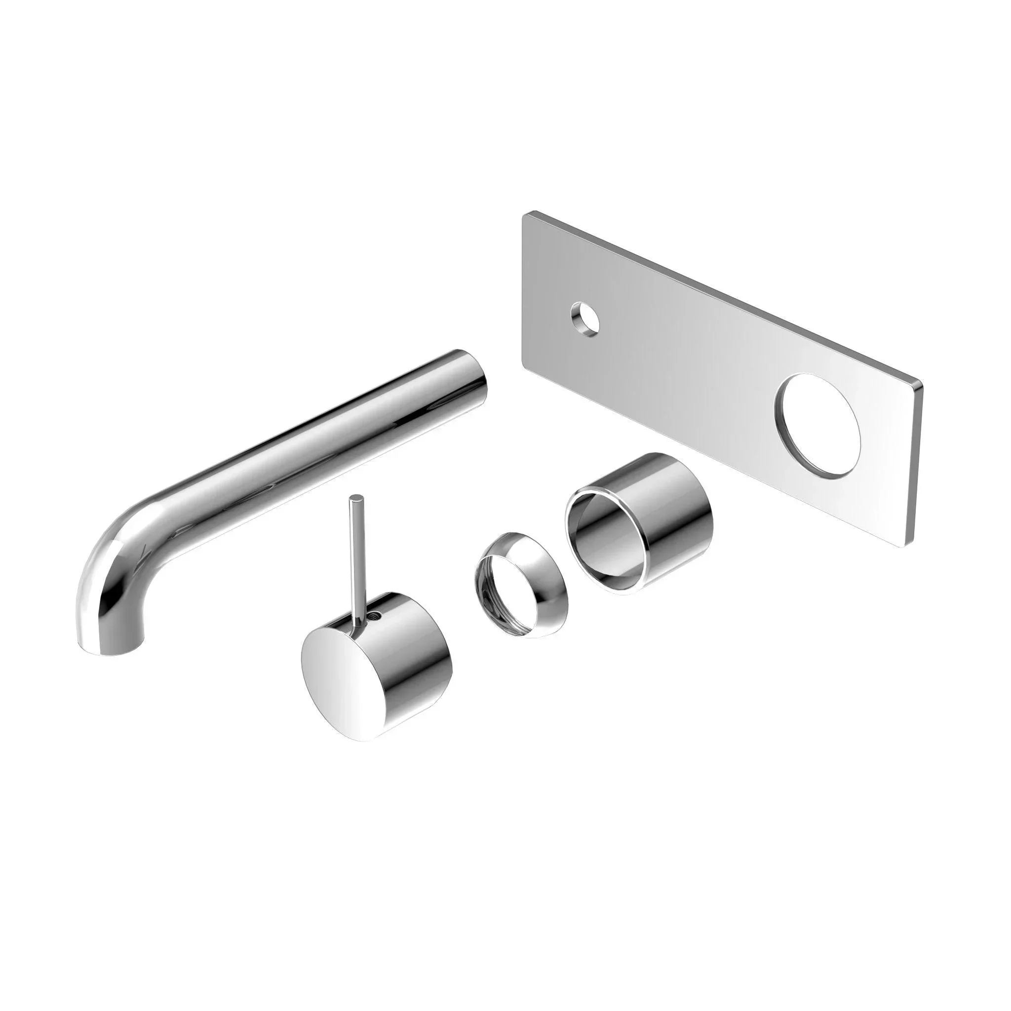 NERO MECCA WALL BASIN/BATH MIXER HANDLE UP 185MM TRIM KITS ONLY CHROME - Ideal Bathroom CentreNR221910B185TCH