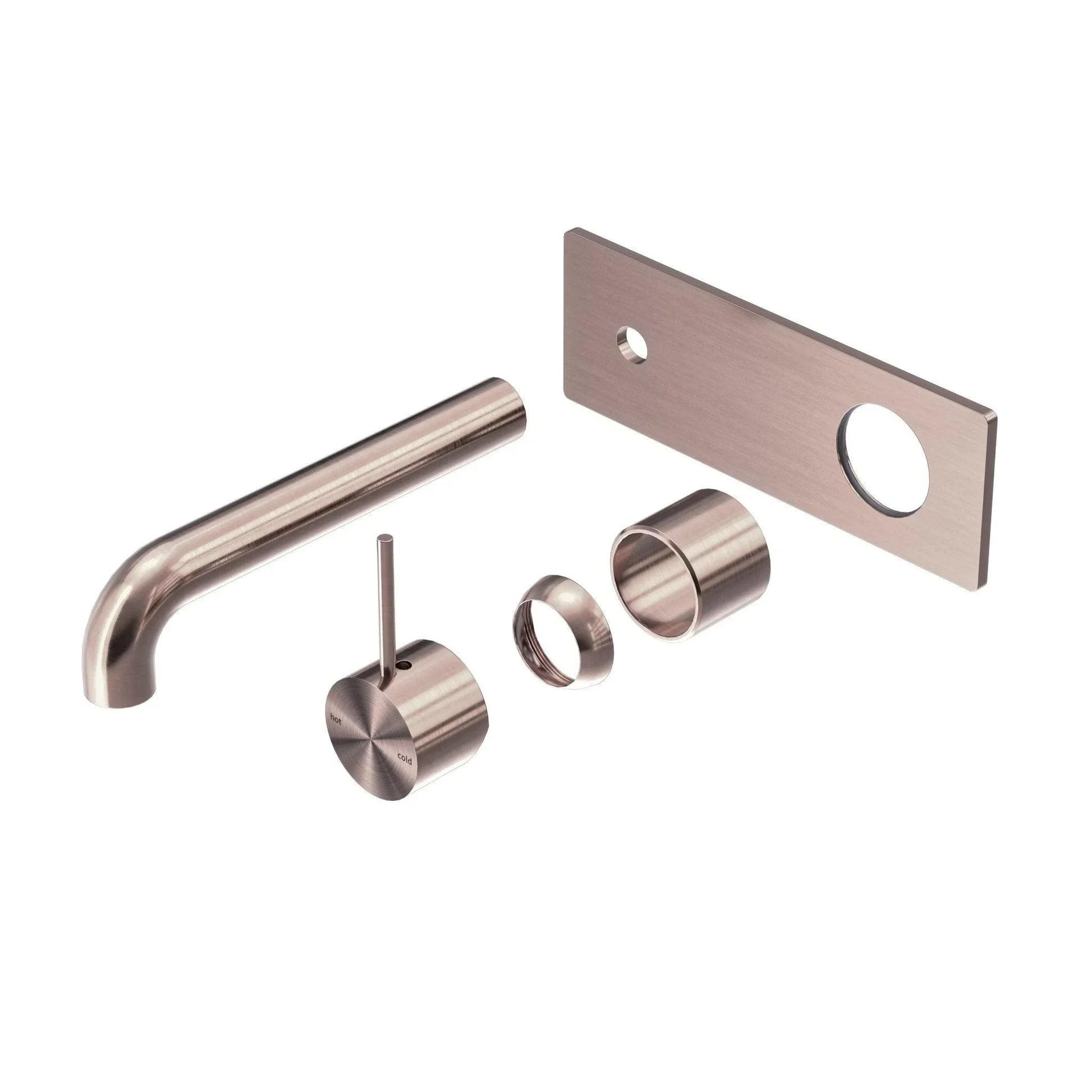 NERO MECCA WALL BASIN/BATH MIXER HANDLE UP 230MM TRIM KITS ONLY BRUSHED BRONZE - Ideal Bathroom CentreNR221910B230TBZ