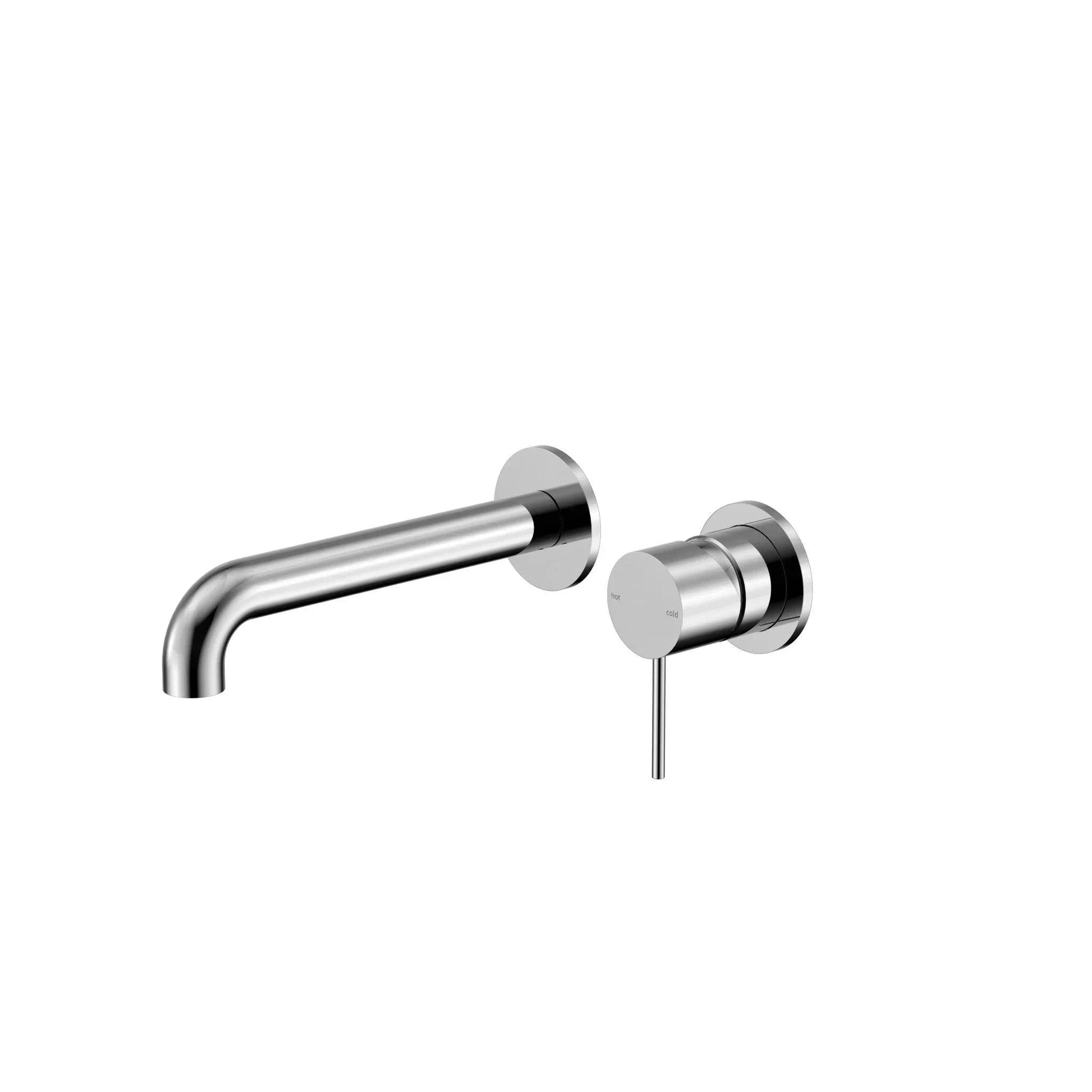 NERO MECCA WALL BASIN/BATH MIXER SEPARATE BACK PLATE 120MM CHROME - Ideal Bathroom CentreNR221910C120CH
