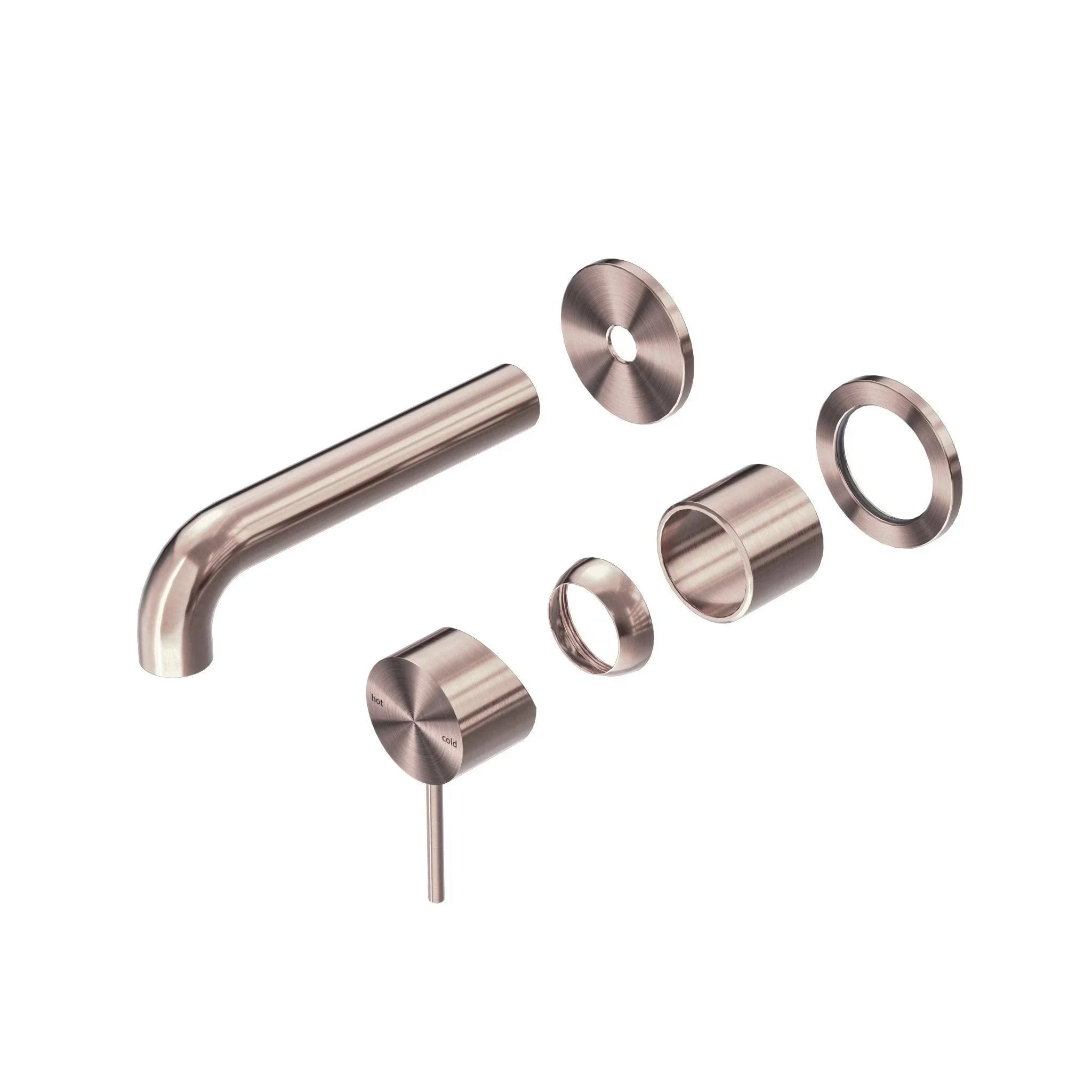 NERO MECCA WALL BASIN/BATH MIXER SEPARETE BACK PLATE 160MM TRIM KITS ONLY BRUSHED BRONZE - Ideal Bathroom CentreNR221910C160TBZ