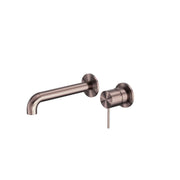 NERO MECCA WALL BASIN/BATH MIXER SEPARETE BACK PLATE 185MM BRUSHED BRONZE - Ideal Bathroom CentreNR221910C185BZ