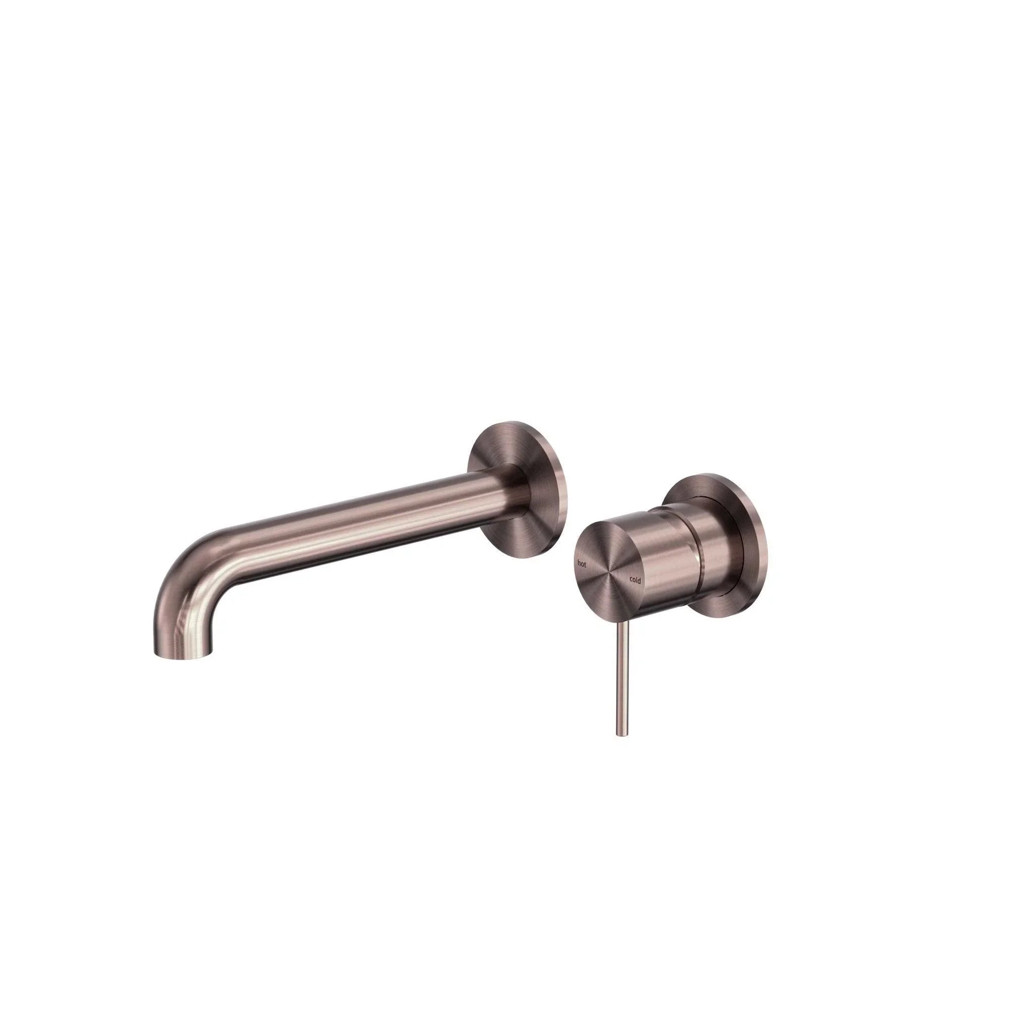 NERO MECCA WALL BASIN/BATH MIXER SEPARETE BACK PLATE 185MM BRUSHED BRONZE - Ideal Bathroom CentreNR221910C185BZ