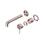 NERO MECCA WALL BASIN/BATH MIXER SEPARETE BACK PLATE 185MM TRIM KITS ONLY BRUSHED BRONZE - Ideal Bathroom CentreNR221910C185TBZ