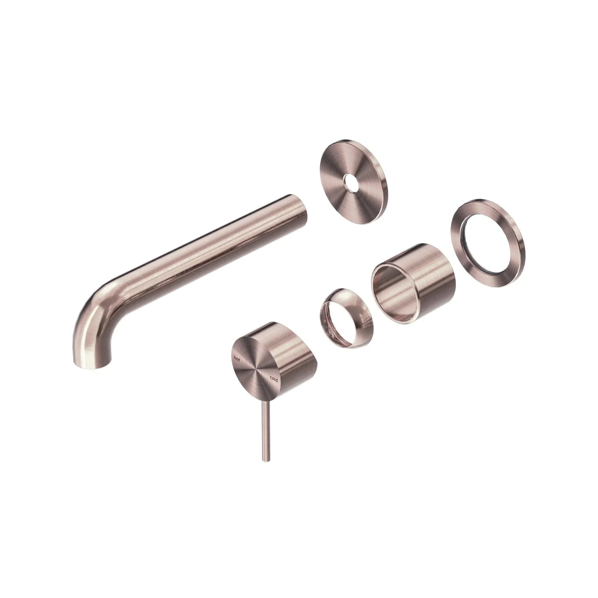 NERO MECCA WALL BASIN/BATH MIXER SEPARETE BACK PLATE 185MM TRIM KITS ONLY BRUSHED BRONZE - Ideal Bathroom CentreNR221910C185TBZ