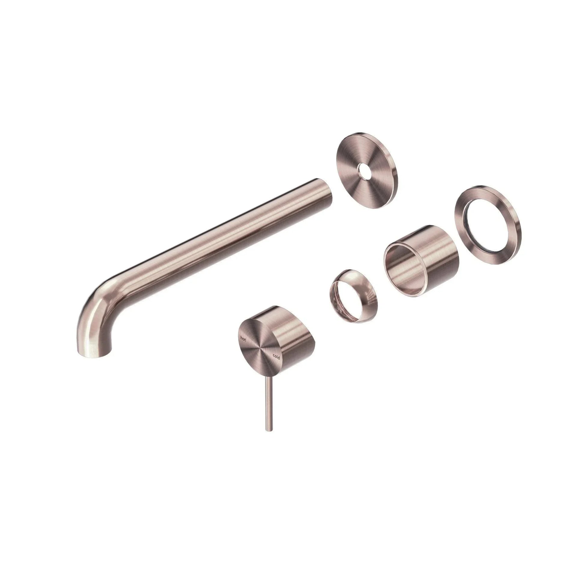 NERO MECCA WALL BASIN/BATH MIXER SEPARETE BACK PLATE 230MM TRIM KITS ONLY BRUSHED BRONZE - Ideal Bathroom CentreNR221910C230TBZ