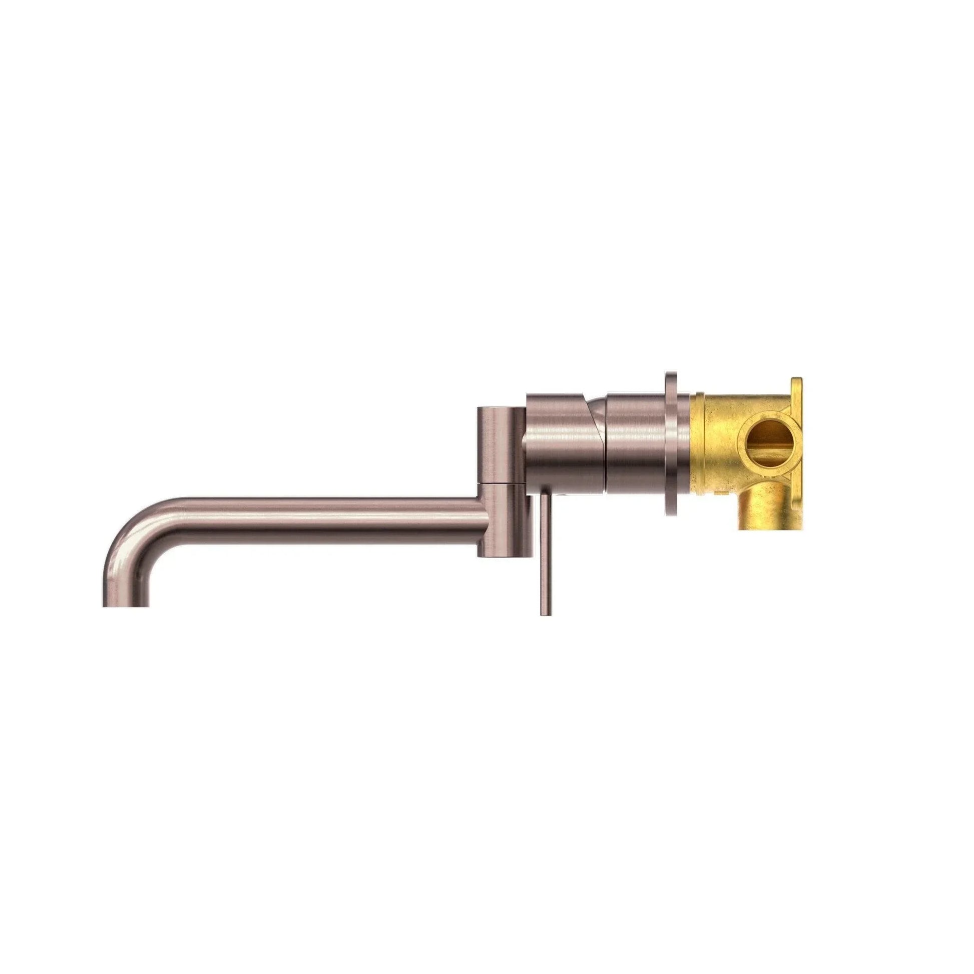 NERO MECCA WALL BASIN/BATH MIXER SWIVEL SPOUT 225MM BRUSHED BRONZE - Ideal Bathroom CentreNR221910RBZ