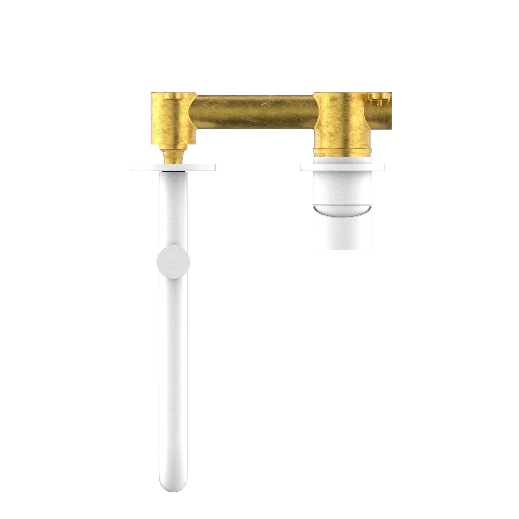 NERO MECCA WALL BASIN/BATH MIXER SWIVEL SPOUT 225MM MATTE WHITE - Ideal Bathroom CentreNR221910RMW