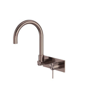 NERO MECCA WALL BASIN/BATH MIXER SWIVEL SPOUT BRUSHED BRONZE - Ideal Bathroom CentreNR221910QBZ