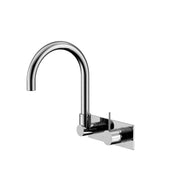 NERO MECCA WALL BASIN/BATH MIXER SWIVEL SPOUT HANDLE UP CHROME - Ideal Bathroom CentreNR221910PCH