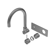 NERO MECCA WALL BASIN/BATH MIXER SWIVEL SPOUT HANDLE UP TRIM KITS ONLY GUN METAL - Ideal Bathroom CentreNR221910PTGM