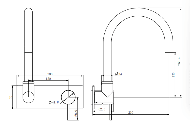 NERO MECCA WALL BASIN/BATH MIXER SWIVEL SPOUT TRIM KITS ONLY MATTE WHITE - Ideal Bathroom CentreNR221910QTMW