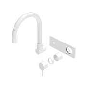 NERO MECCA WALL BASIN/BATH MIXER SWIVEL SPOUT TRIM KITS ONLY MATTE WHITE - Ideal Bathroom CentreNR221910QTMW