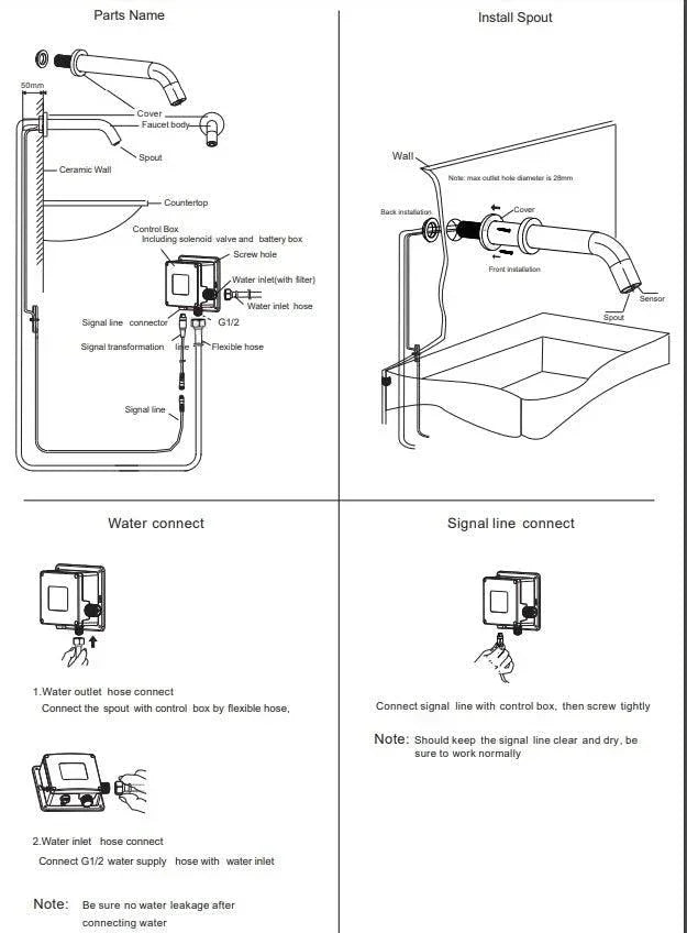 NERO MECCA WALL MOUNT SENSOR TAP MATTE WHITE - Ideal Bathroom CentreNR401MW