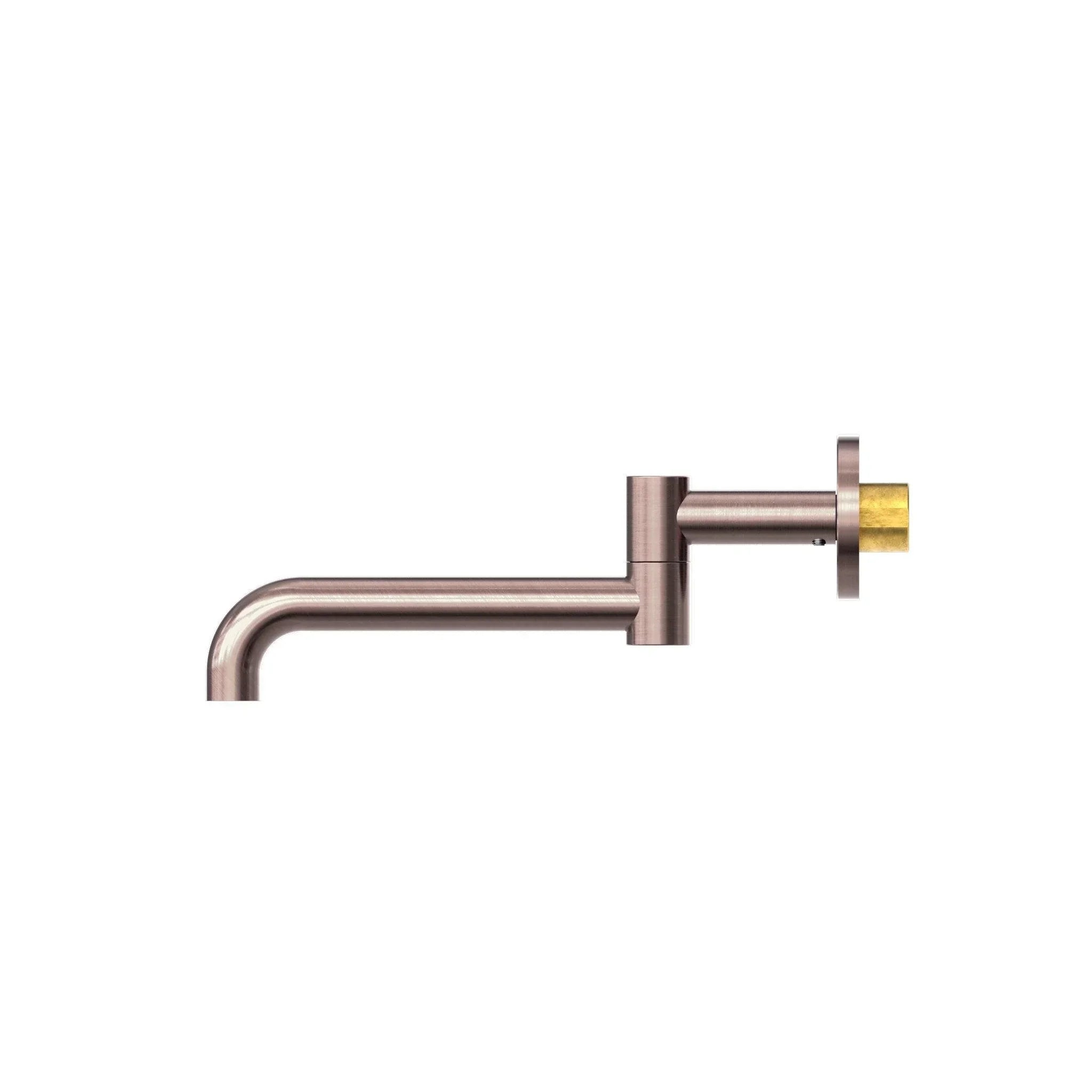 NERO MECCA WALL MOUNTED SWIVEL BASIN/BATH SPOUT ONLY 225MM BRUSHED BRONZE - Ideal Bathroom CentreNR221903GBZ
