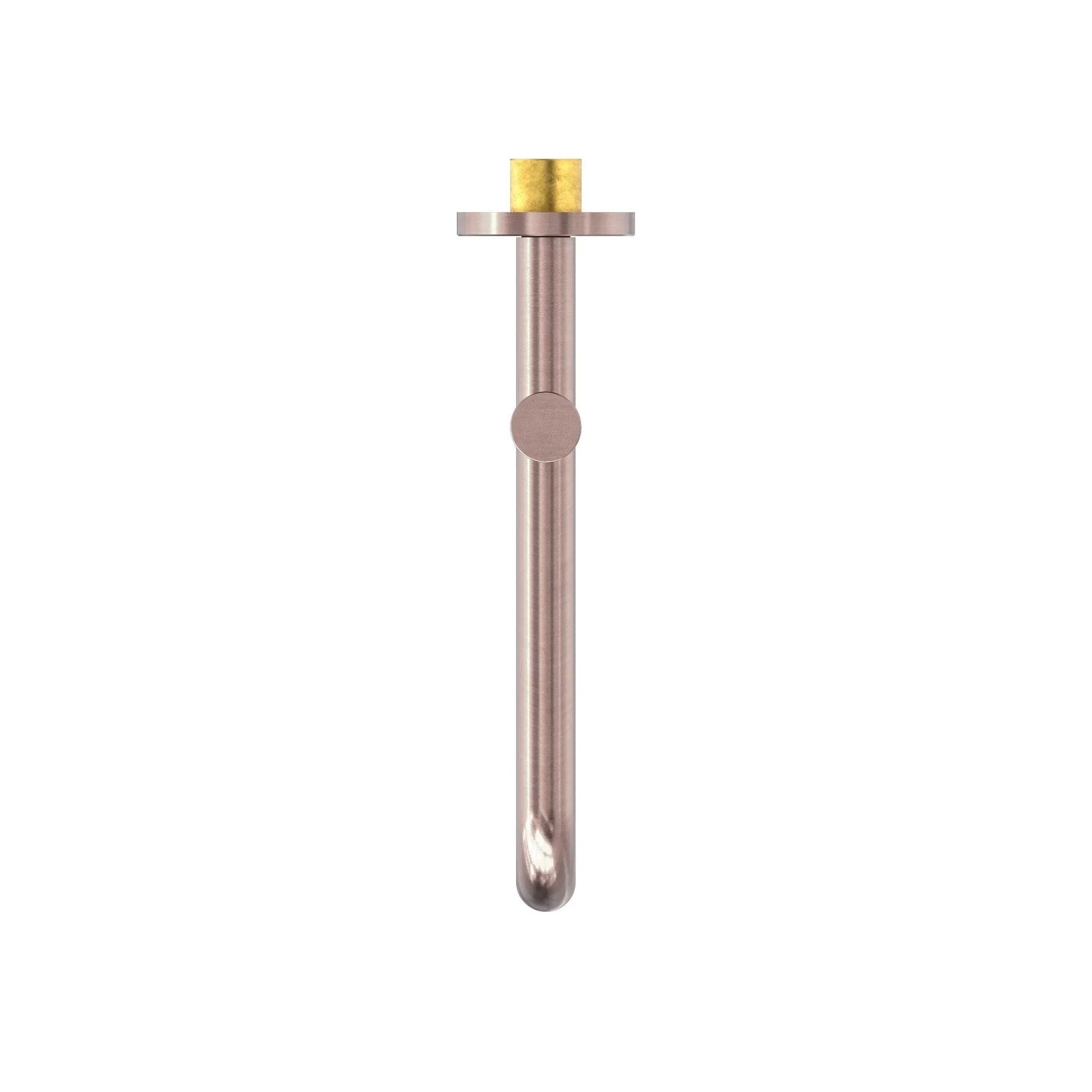 NERO MECCA WALL MOUNTED SWIVEL BASIN/BATH SPOUT ONLY 225MM BRUSHED BRONZE - Ideal Bathroom CentreNR221903GBZ