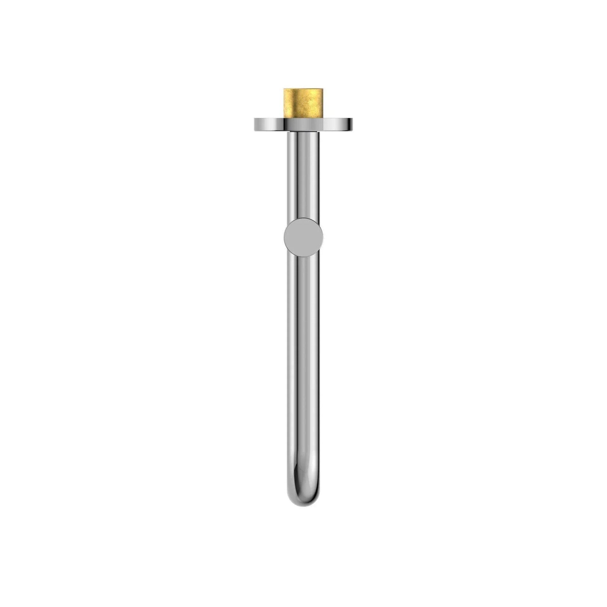 NERO MECCA WALL MOUNTED SWIVEL BASIN/BATH SPOUT ONLY 225MM CHROME - Ideal Bathroom CentreNR221903GCH