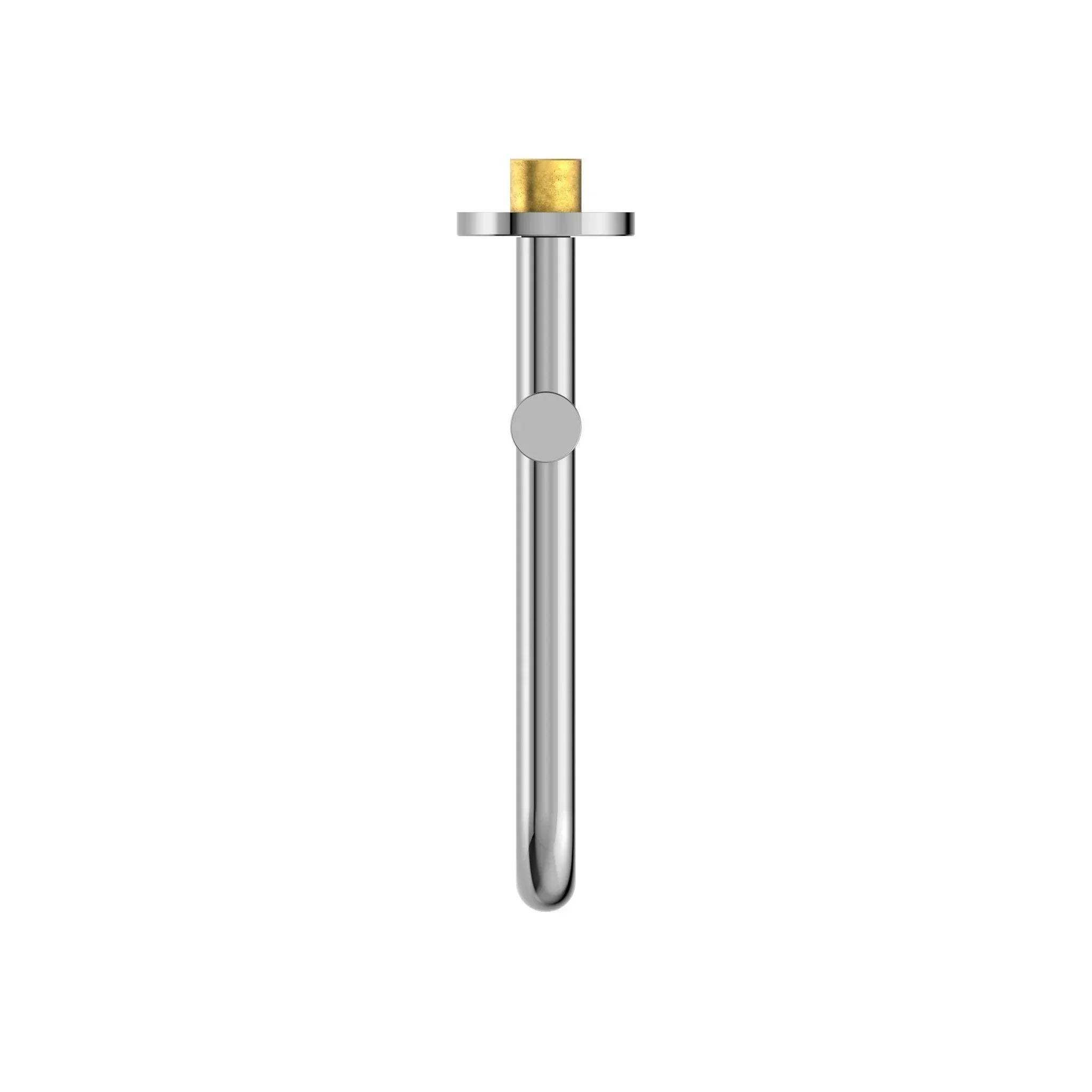 NERO MECCA WALL MOUNTED SWIVEL BASIN/BATH SPOUT ONLY 225MM CHROME - Ideal Bathroom CentreNR221903GCH