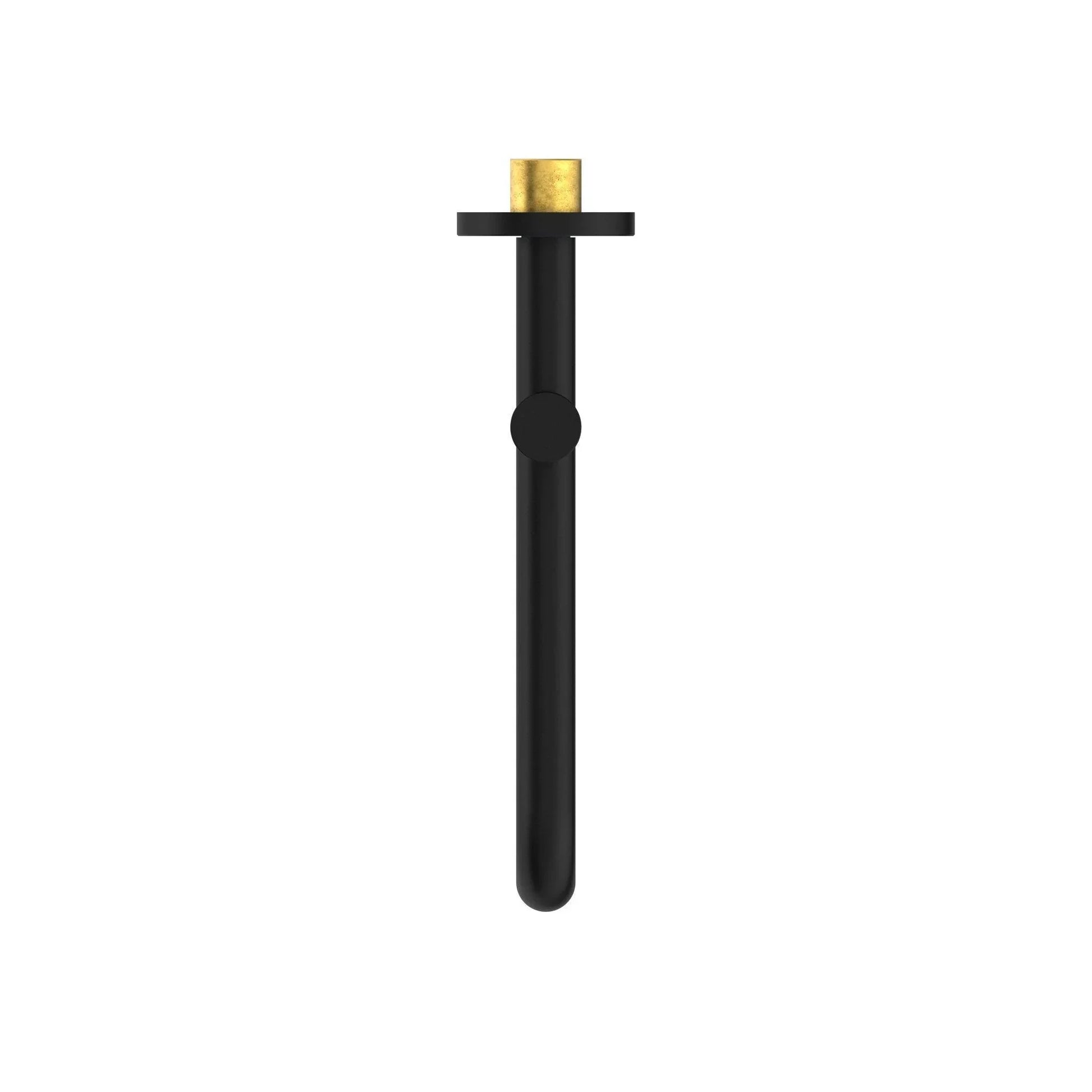 NERO MECCA WALL MOUNTED SWIVEL BASIN/BATH SPOUT ONLY 225MM MATTE BLACK - Ideal Bathroom CentreNR221903GMB