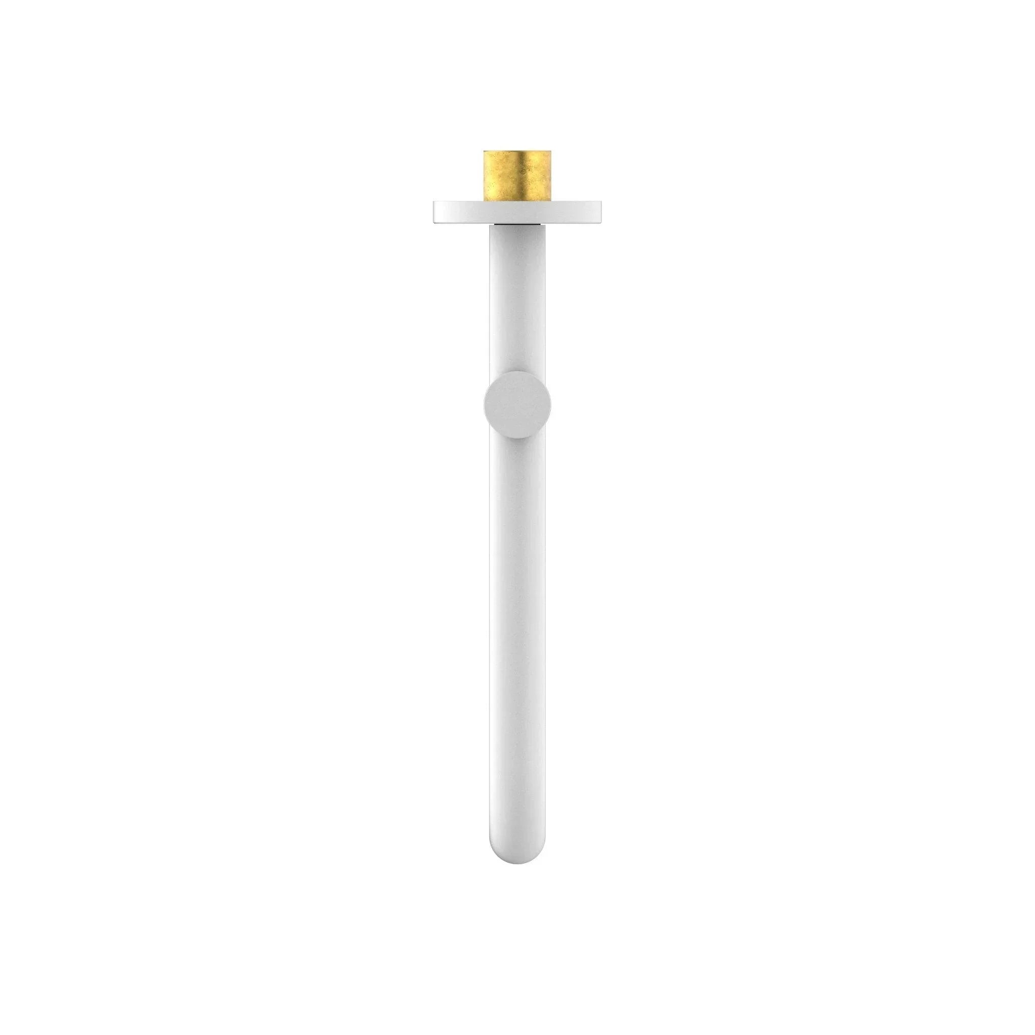 NERO MECCA WALL MOUNTED SWIVEL BASIN/BATH SPOUT ONLY 225MM MATTE WHITE - Ideal Bathroom CentreNR221903GMW
