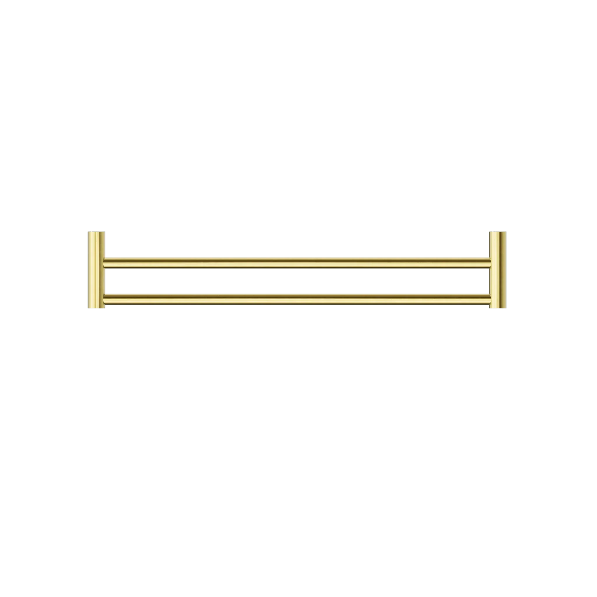 NERO NEW MECCA DOUBLE TOWEL RAIL 600MM BRUSHED GOLD - Ideal Bathroom CentreNR2324dBG