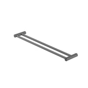 NERO NEW MECCA DOUBLE TOWEL RAIL 600MM GUN METAL - Ideal Bathroom CentreNR2324dGM