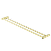 NERO NEW MECCA DOUBLE TOWEL RAIL 800MM BRUSHED GOLD - Ideal Bathroom CentreNR2330dBG