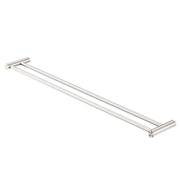 NERO NEW MECCA DOUBLE TOWEL RAIL 800MM BRUSHED NICKEL - Ideal Bathroom CentreNR2330dBN